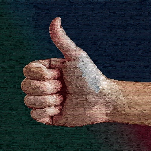 A hand with a thumbs up.